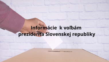 Informácie k voľbám prezidenta Slovenskej republiky 1
